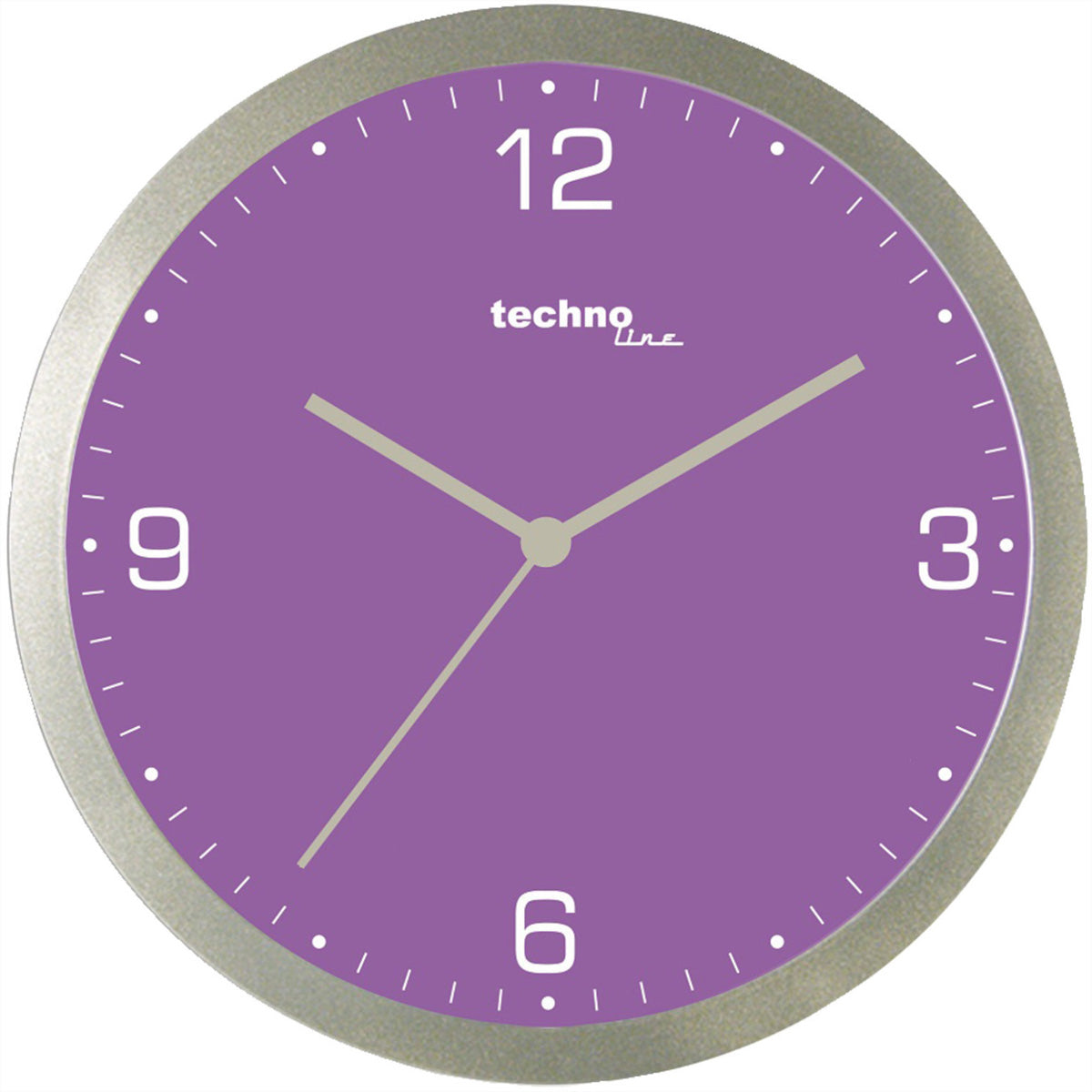 Technoline Wanduhr – Analog, Violett, Metall