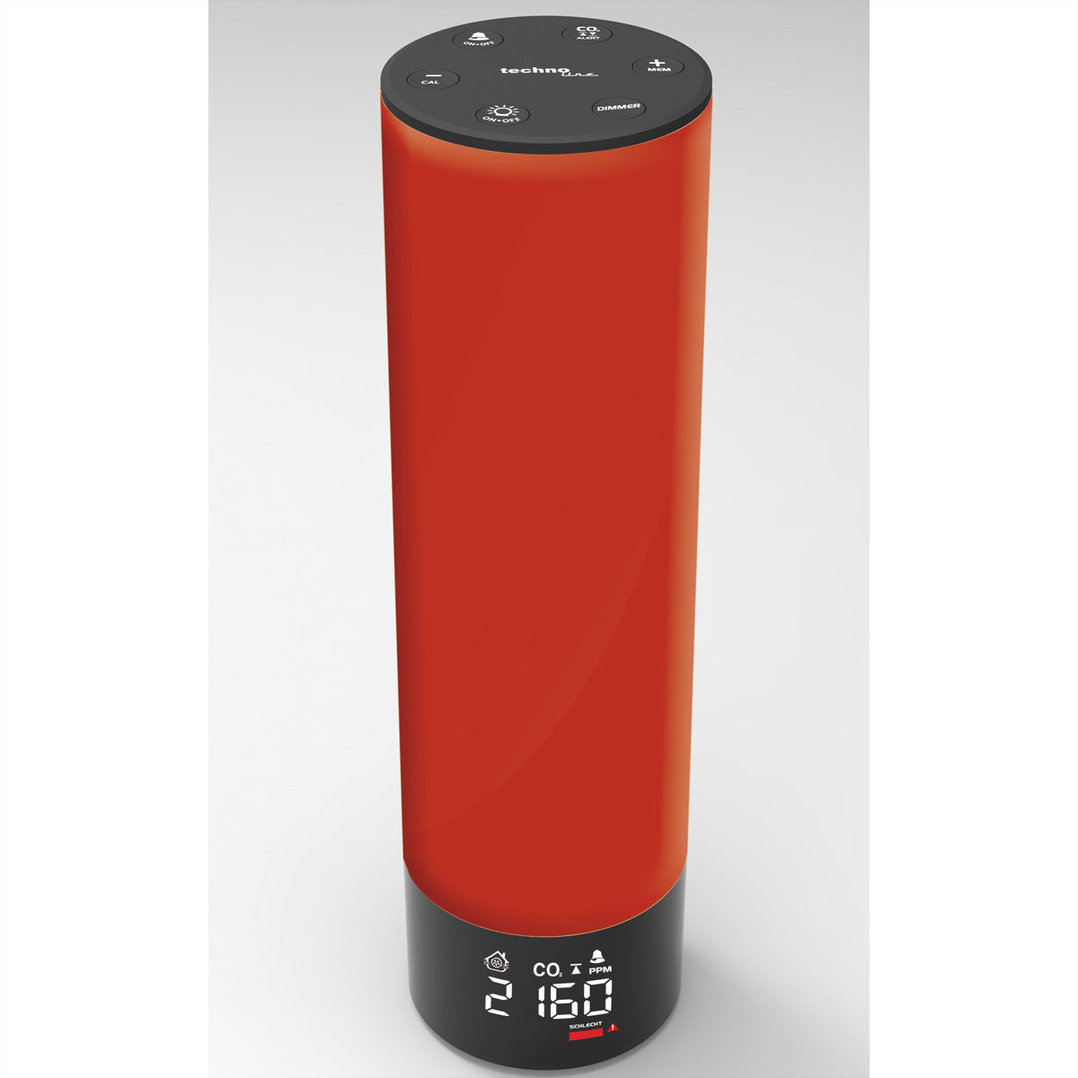 Technoline WL 1045 – Multisensor/Raumsensor, Temperatur & Feuchtigkeit, PM2.5, TVOC & CO2, Display – schwarz