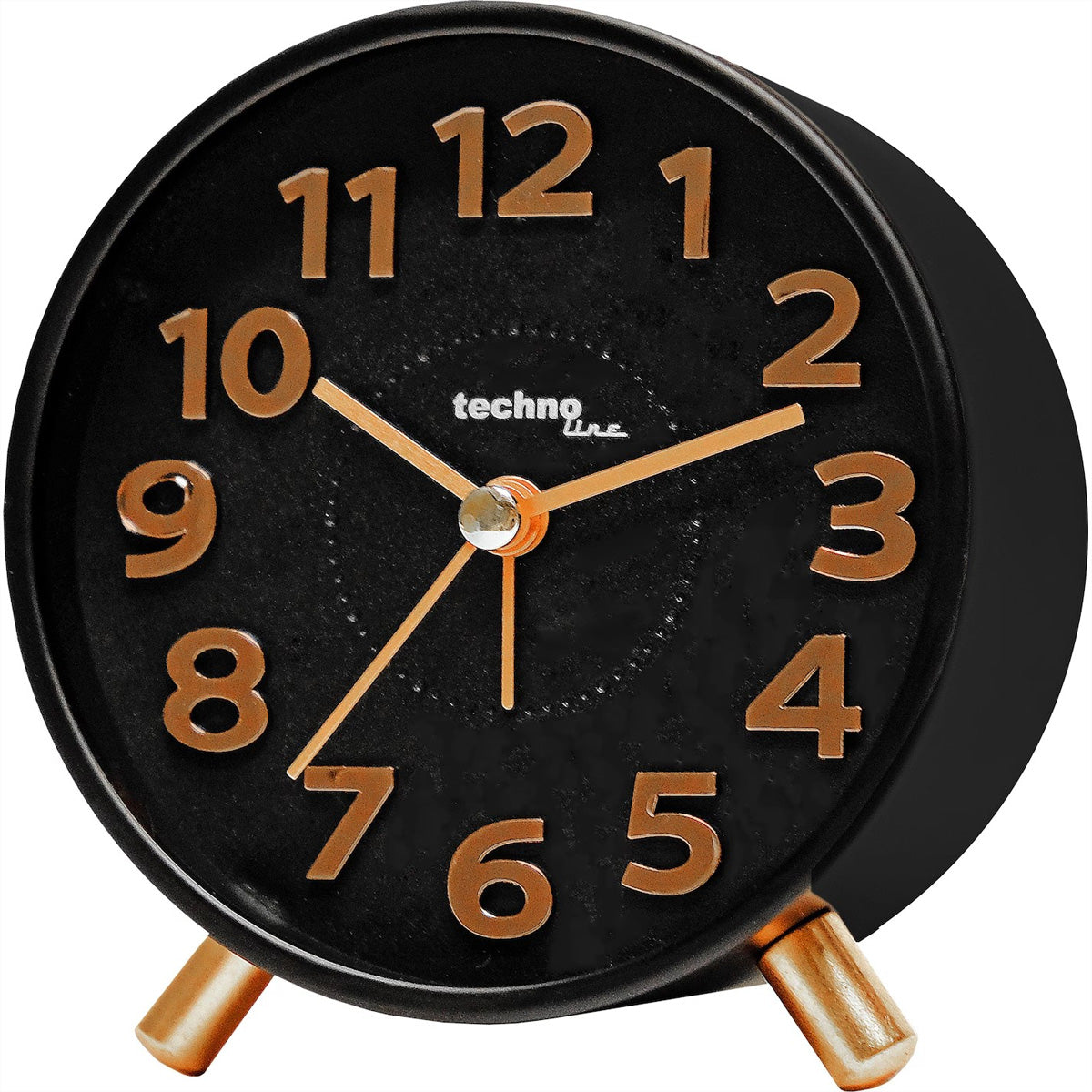 Technoline Quarz-Wecker – Analog, Schlummerfunktion, 9,2 × 10,5 × 5,5 cm, Schwarz
