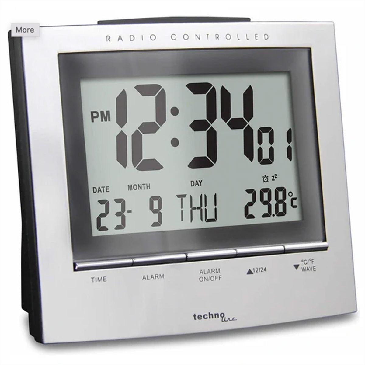 Technoline WT 380 – Wetterstation, Innen: Temperatur, Luftfeuchtigkeit & Luftdruck, Funkuhr, Eingebautes Display –