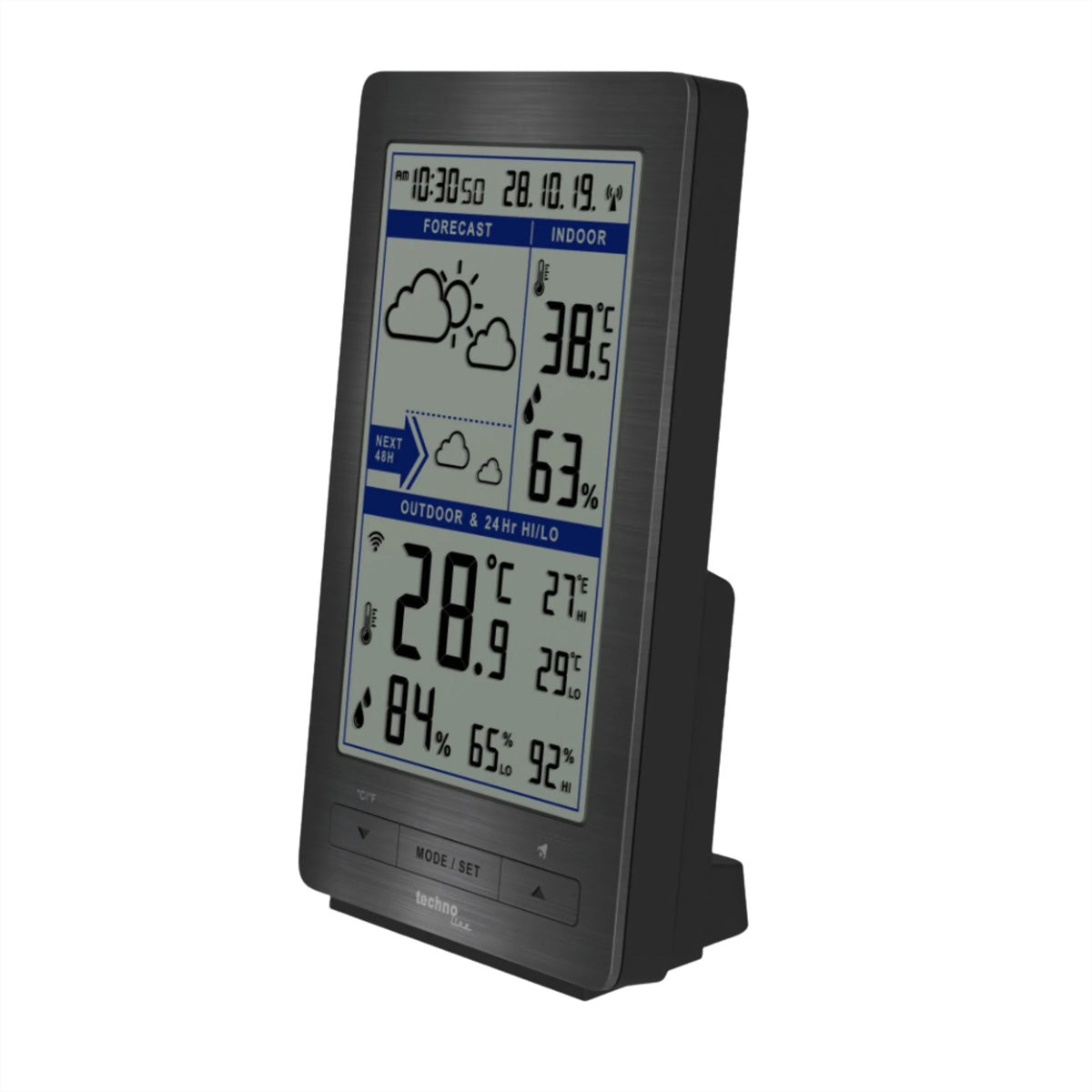Technoline WS 9485 – Wetterstation, innen/aussen, Hygrometer & Barometer, inkl. Aussensensor