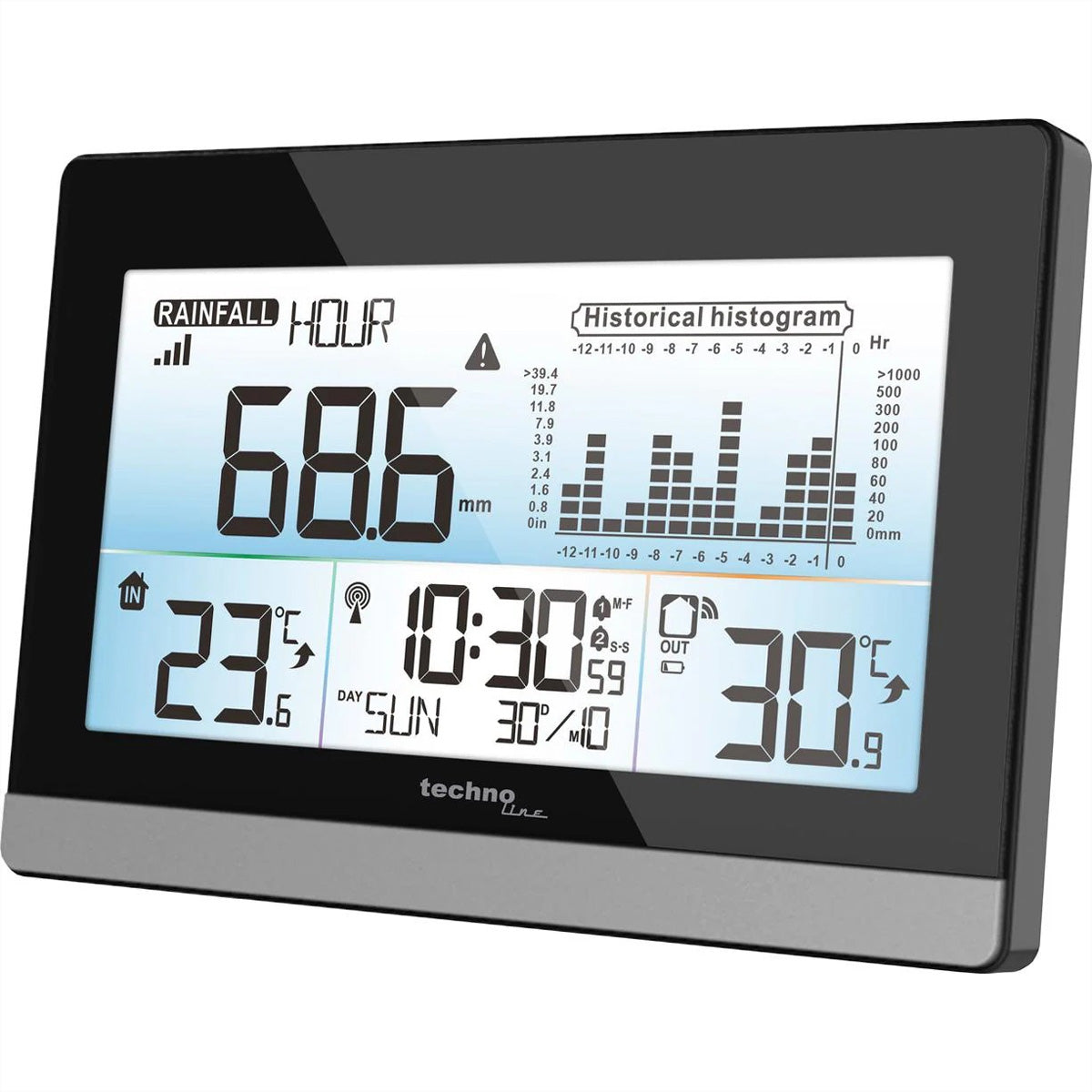 Technoline WS 9016 – Wetterstation, Temperaturanzeige, LCD-Display – Schwarz