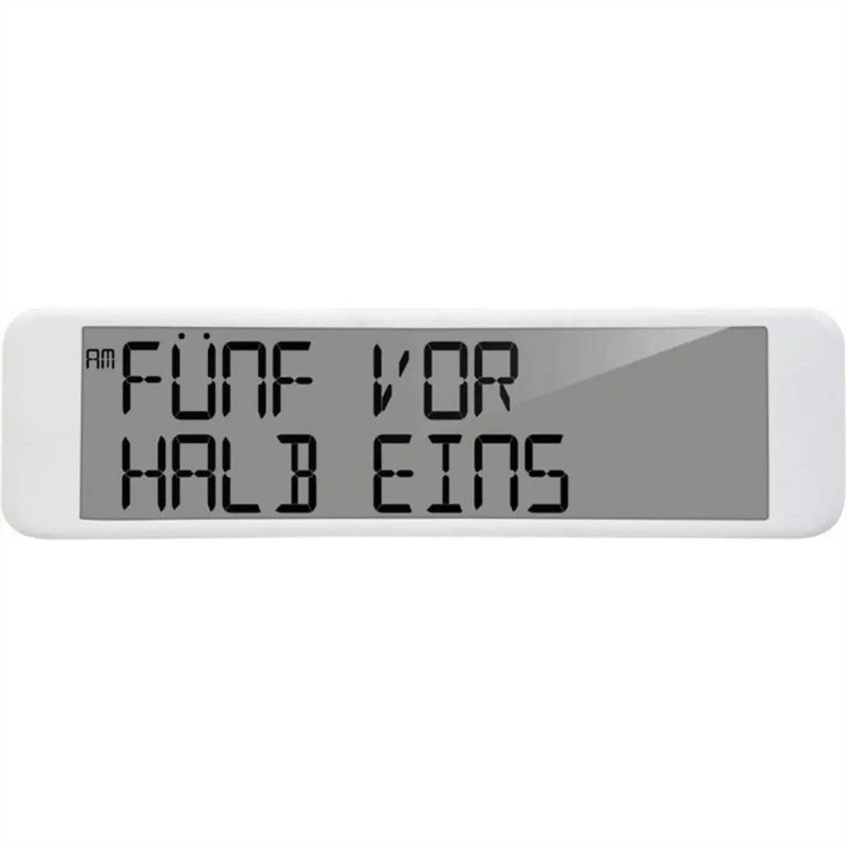Technoline Wanduhr – Digital, 11,8 × 44,0 × 3,2 cm, weiss, Kunststoff