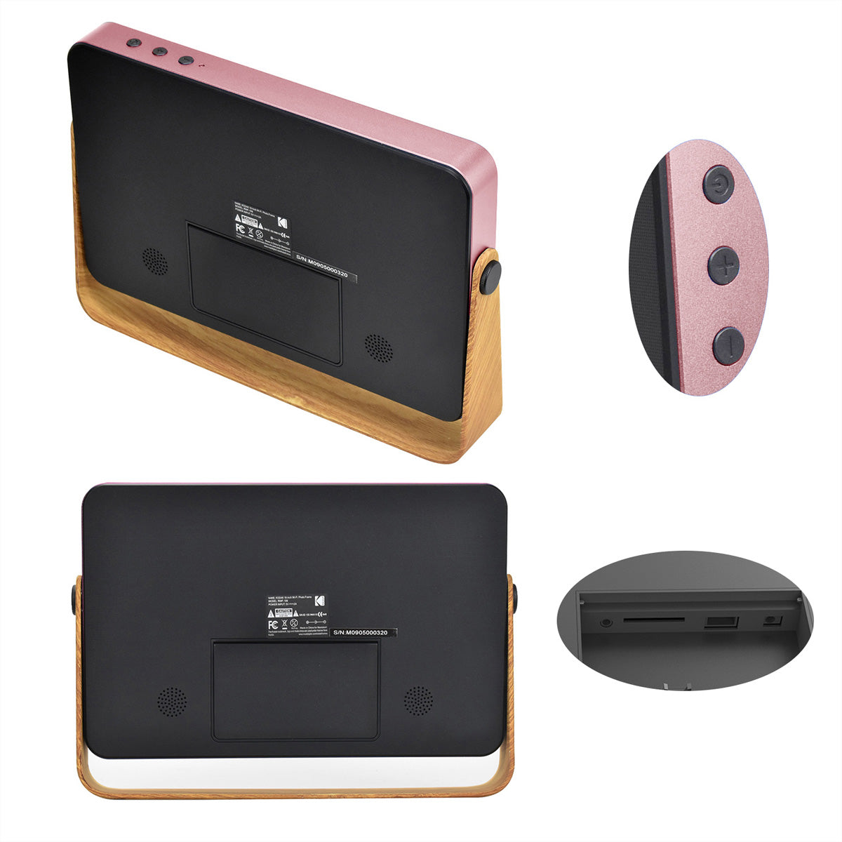 Kodak Digitaler Bilderrahmen RWF-108 10" – 1280 × 800, IPS, Touch, WLAN, 8 GB, MMC, SD, Pink