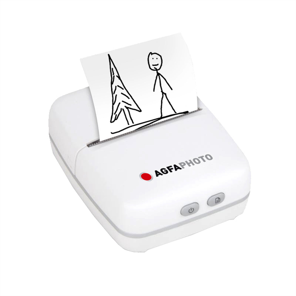 AgfaPhoto Realkids – Mobildrucker, USB (Micro-USB), Bluetooth, inkl. Akku