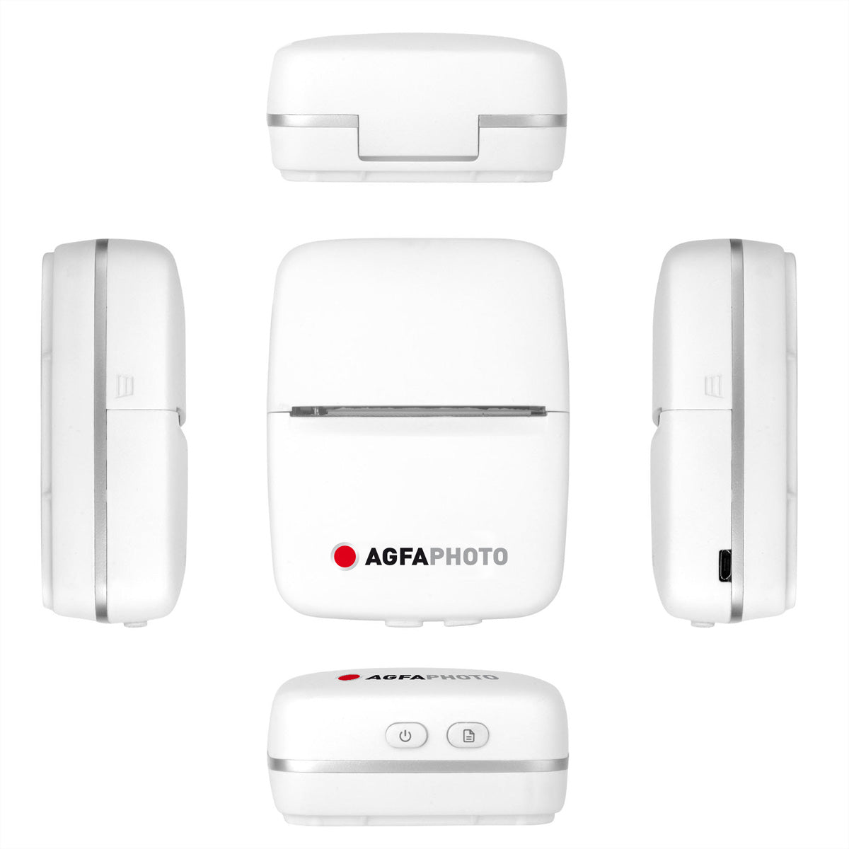 AgfaPhoto Realkids – Mobildrucker, USB (Micro-USB), Bluetooth, inkl. Akku