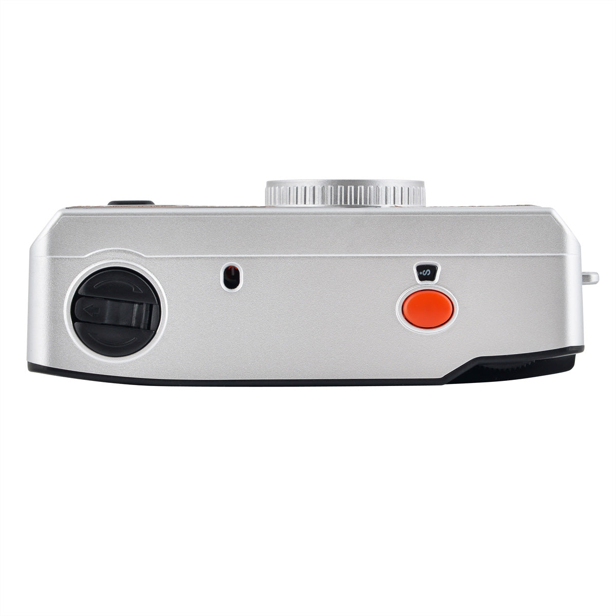 AgfaPhoto Analog Kamera 35 mm – Kompakt-Filmkamera, 32 mm f/9, fokusfrei, eingebauter Blitz, rot