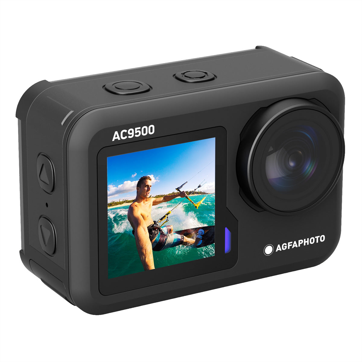 AgfaPhoto Realimove AC9500 – Unterwasserkamera, wasserdicht bis 18 m, 16 MP, 4K, schwarz