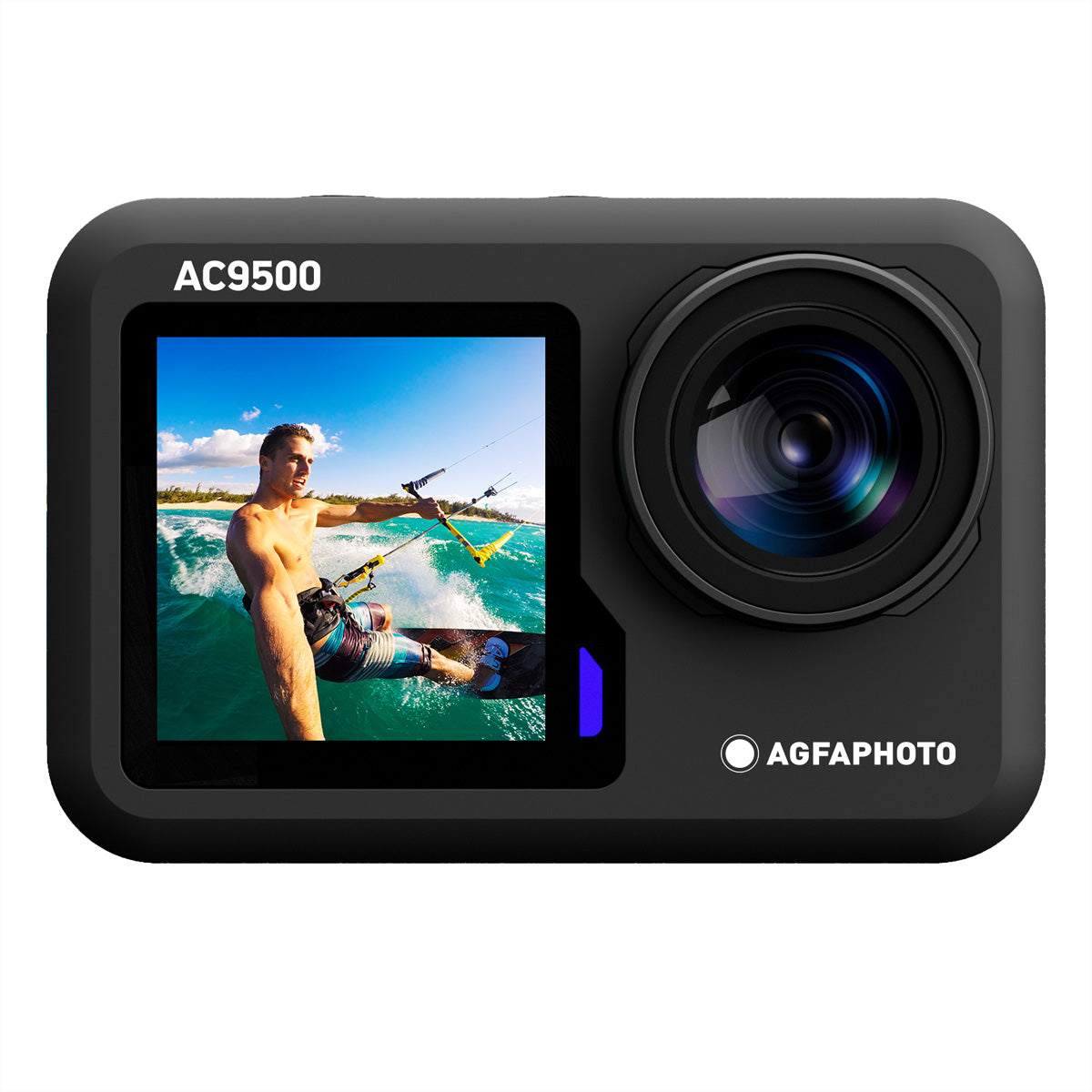 AgfaPhoto Realimove AC9500 – Unterwasserkamera, wasserdicht bis 18 m, 16 MP, 4K, schwarz