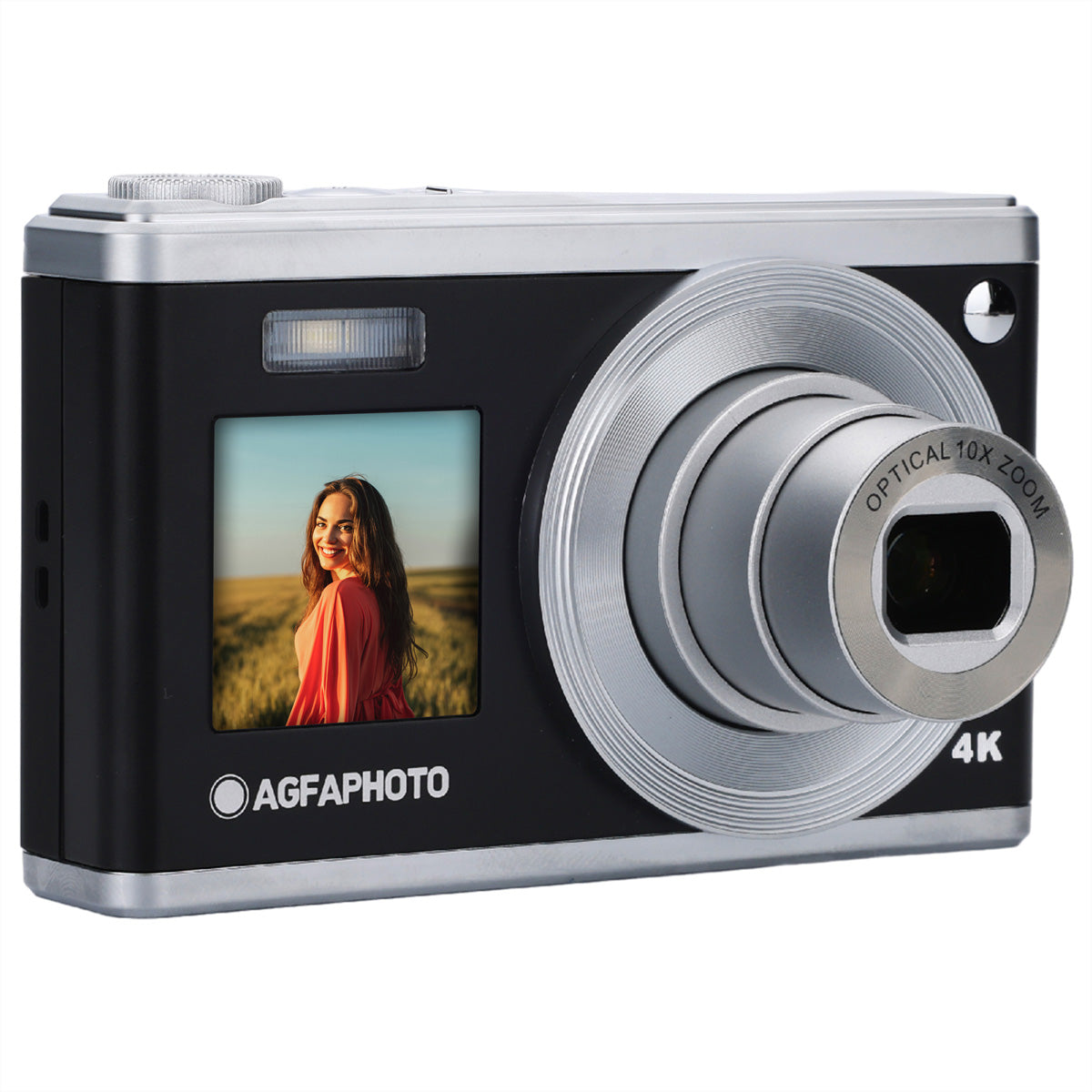 AgfaPhoto Realishot DC9200 – 10× optischer Zoom, 24 MP, 4K, schwarz