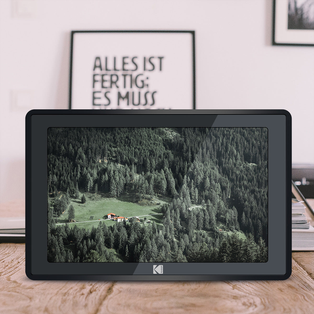 Kodak Digitaler Bilderrahmen RCF-106H 10" – 1280 × 800, IPS, Touchscreen, WLAN, 16 GB, SD, SDHC, Schwarz
