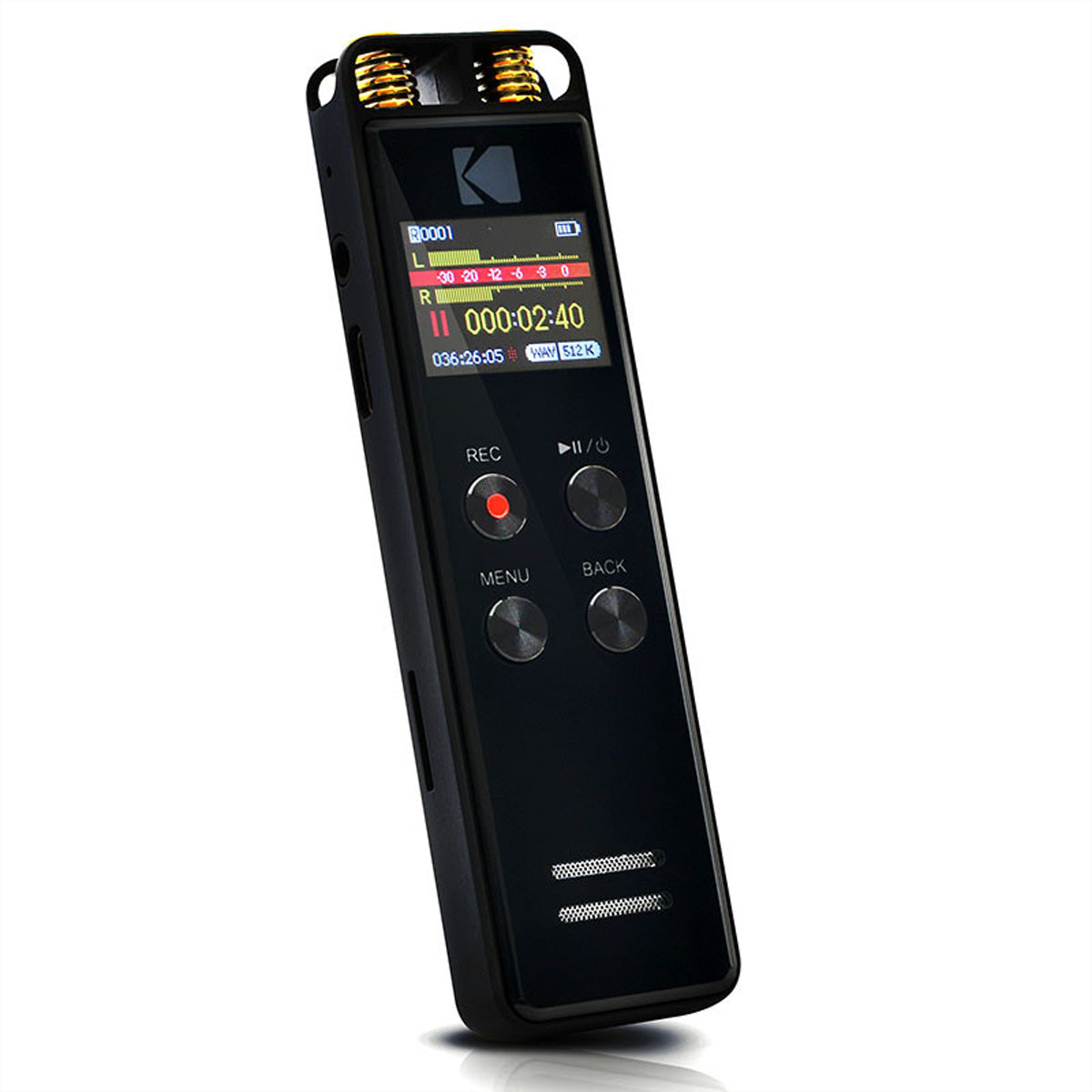 Kodak VRC550 – Digitales Diktiergerät, bis 725 h, 16 GB, USB-C, 3,5 mm