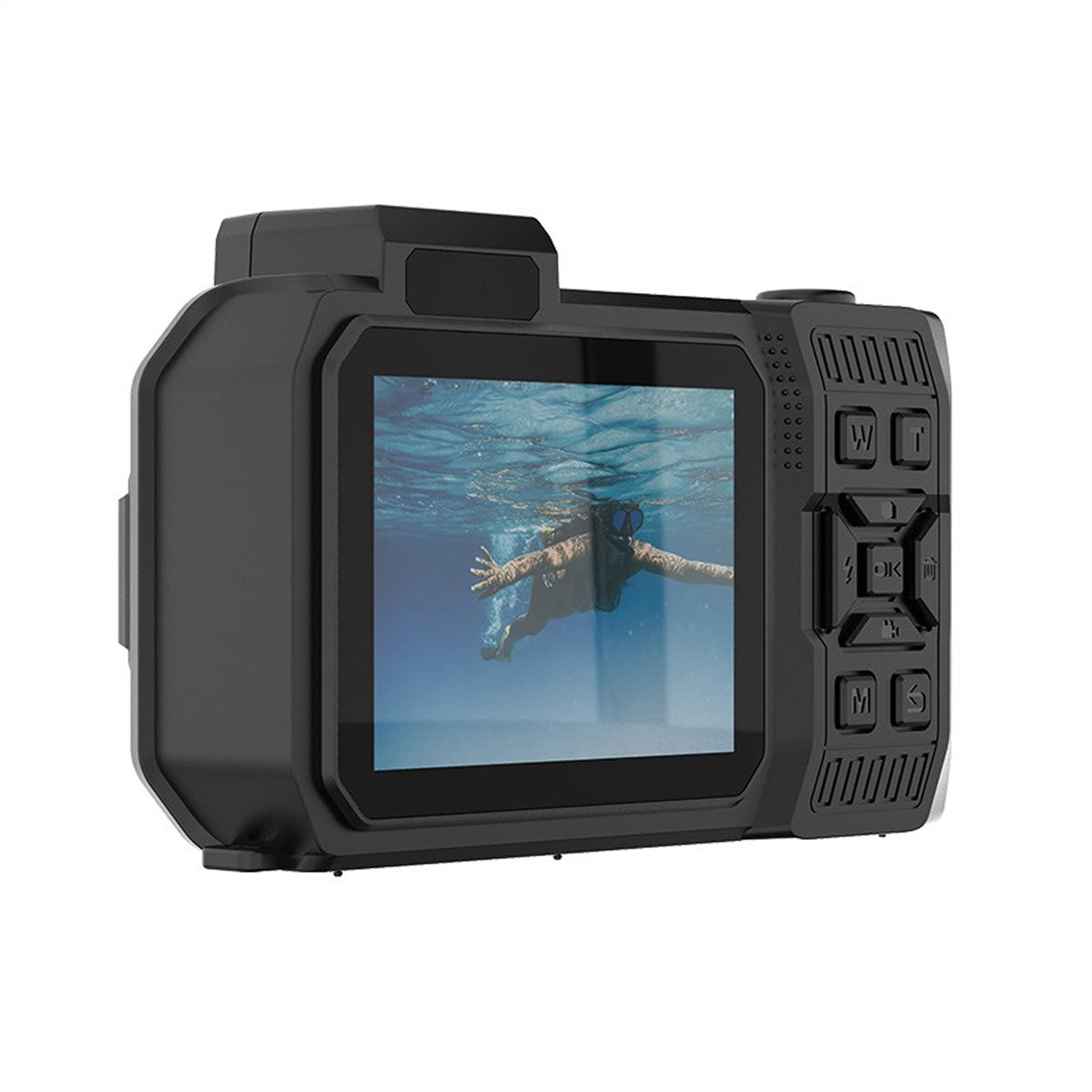 AgfaPhoto WP9500 – Unterwasserkamera, wasserdicht bis 3 m, 18× optischer Zoom, 24 MP, 4K, schwarz