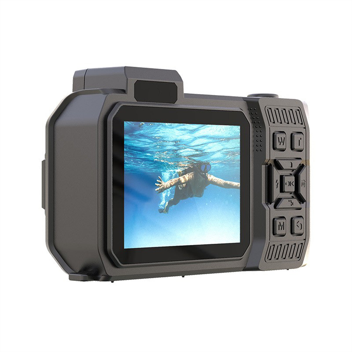 AgfaPhoto WP9500 – Unterwasserkamera, wasserdicht bis 3 m, 18×, 24 MP, 4K, Orange