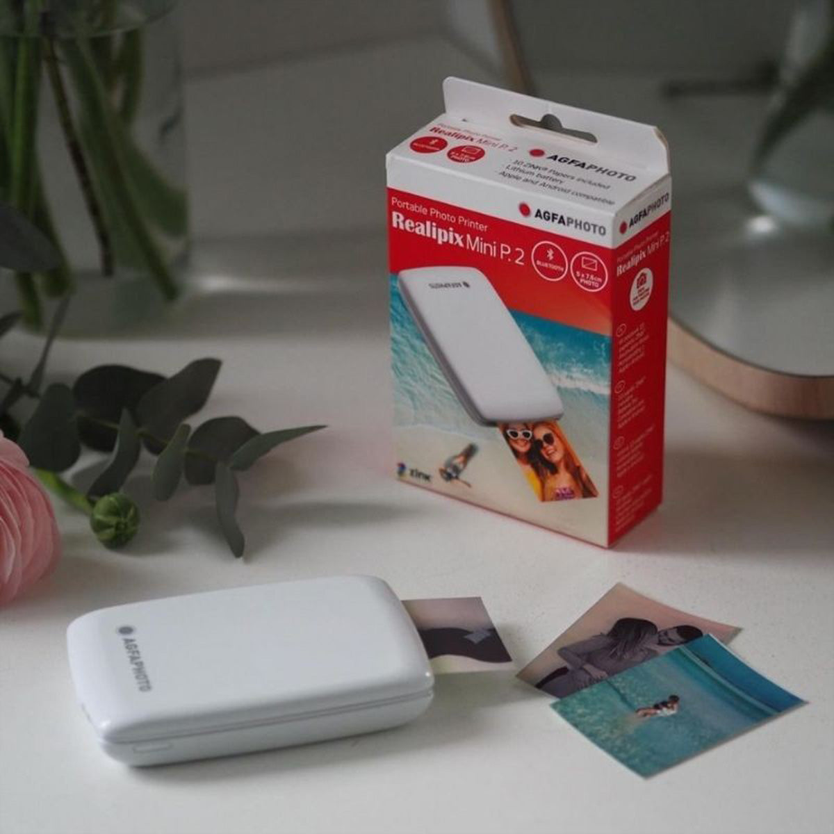 AgfaPhoto Realipix Mini P.2 – Mobildrucker, USB, Bluetooth, inkl. Akku
