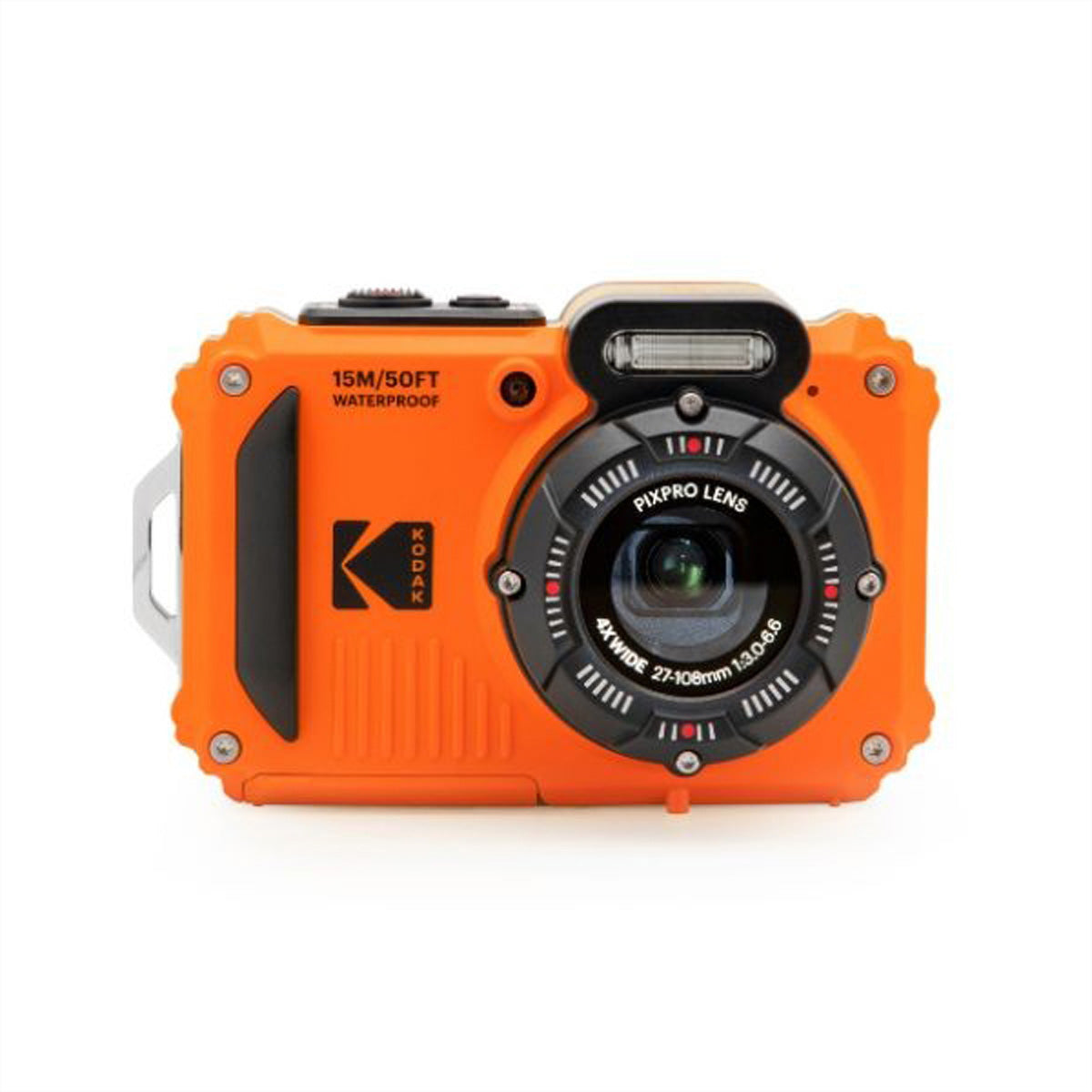 Kodak WPZ2 – Unterwasserkamera, wasserdicht bis 15 m, 4× optischer Zoom, 16 MP, 1080p, Orange
