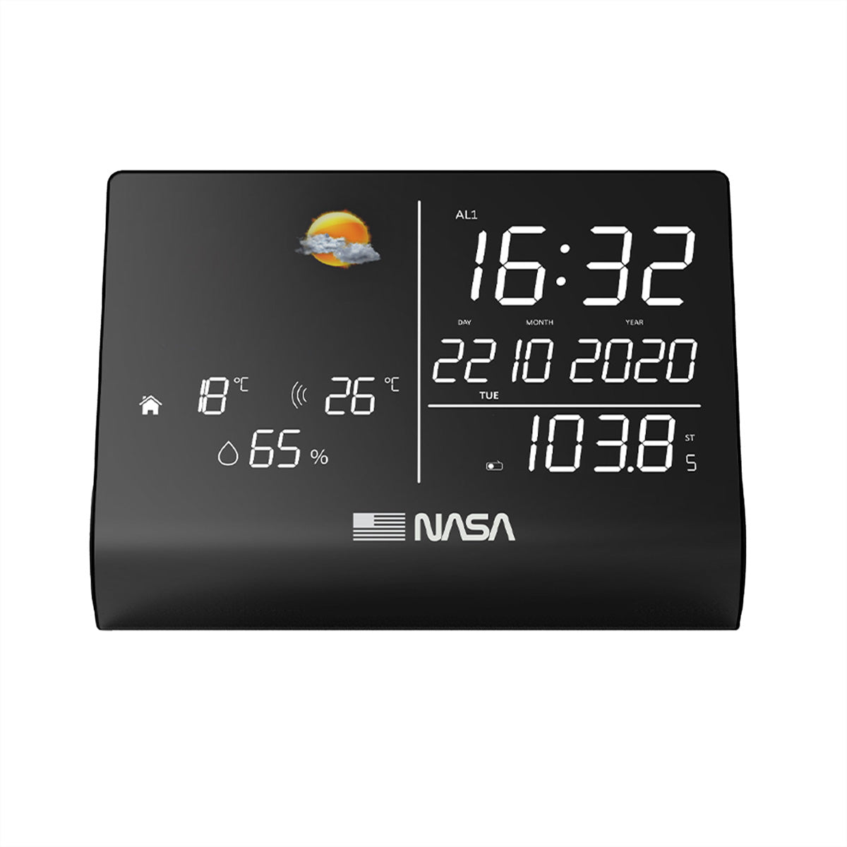 Nasa WSP1300 – Wetterstation, Bluetooth, Innen/Aussen, inkl. Aussensensor – Schwarz