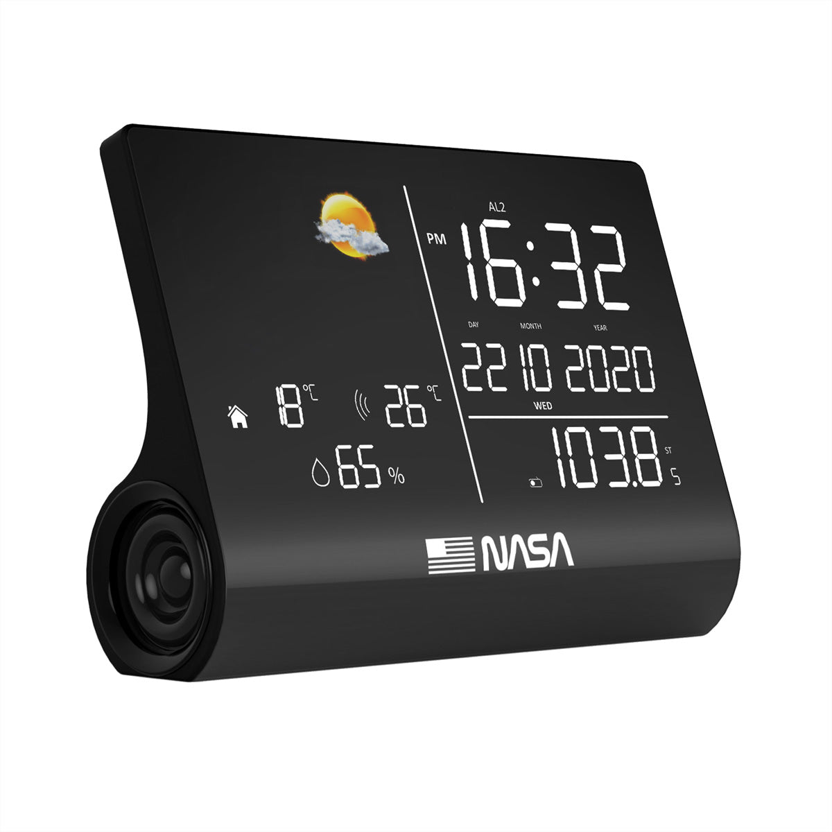 Nasa WSP1300 – Wetterstation, Bluetooth, Innen/Aussen, inkl. Aussensensor – Schwarz