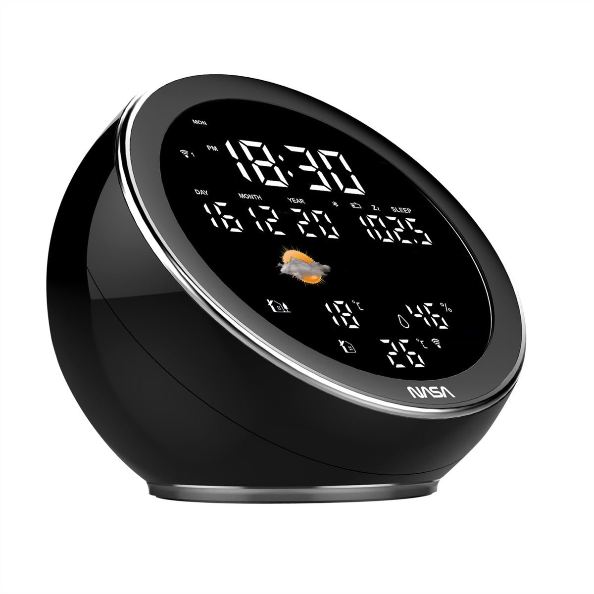 Nasa WSP1500 – Wetterstation, Bluetooth, innen/aussen, Hygrometer, inkl. Aussensensor – schwarz