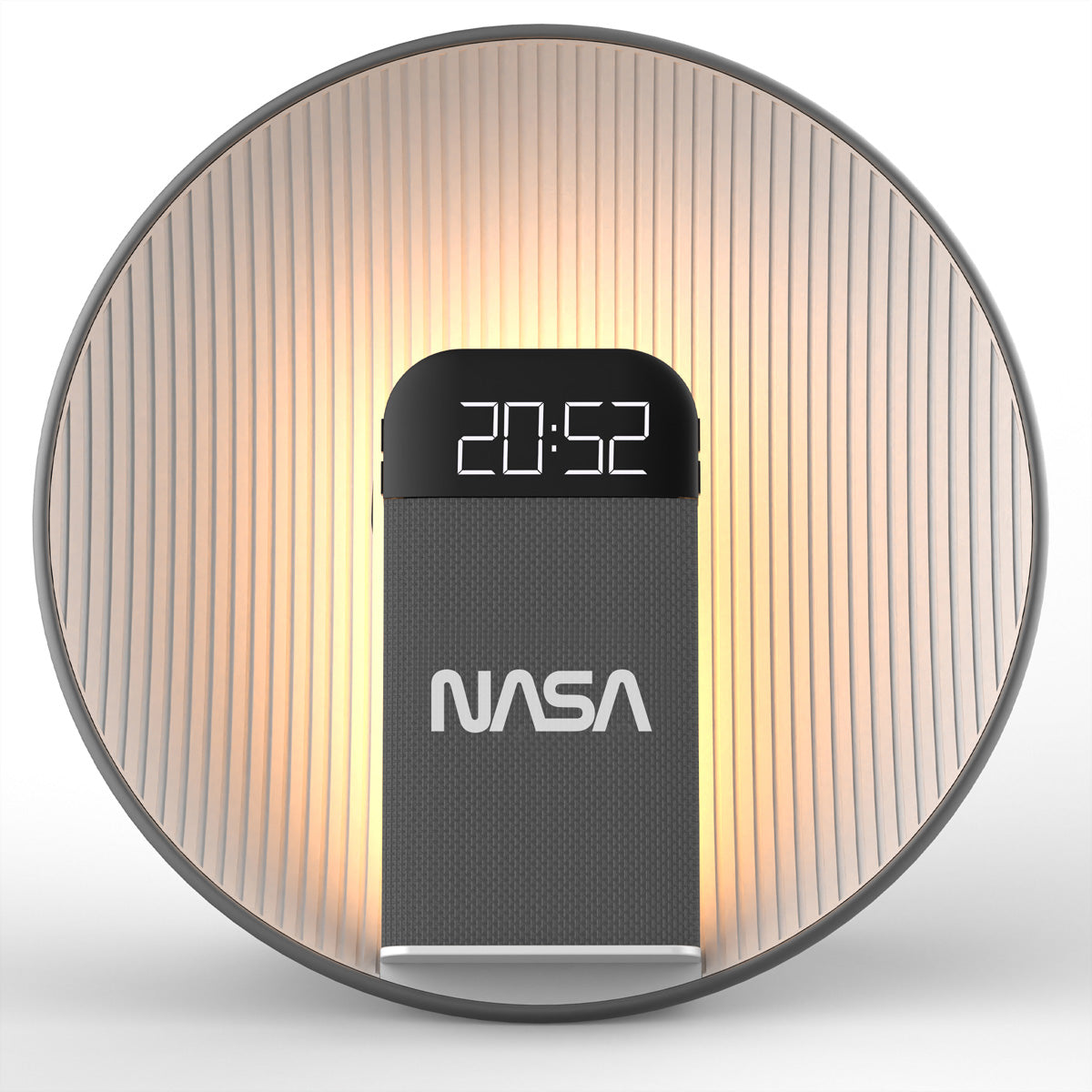 Nasa SPC600 – Bluetooth-Lautsprecher – 5 W, Bluetooth 5.3, mit kabellosem Ladegerät, Weiss