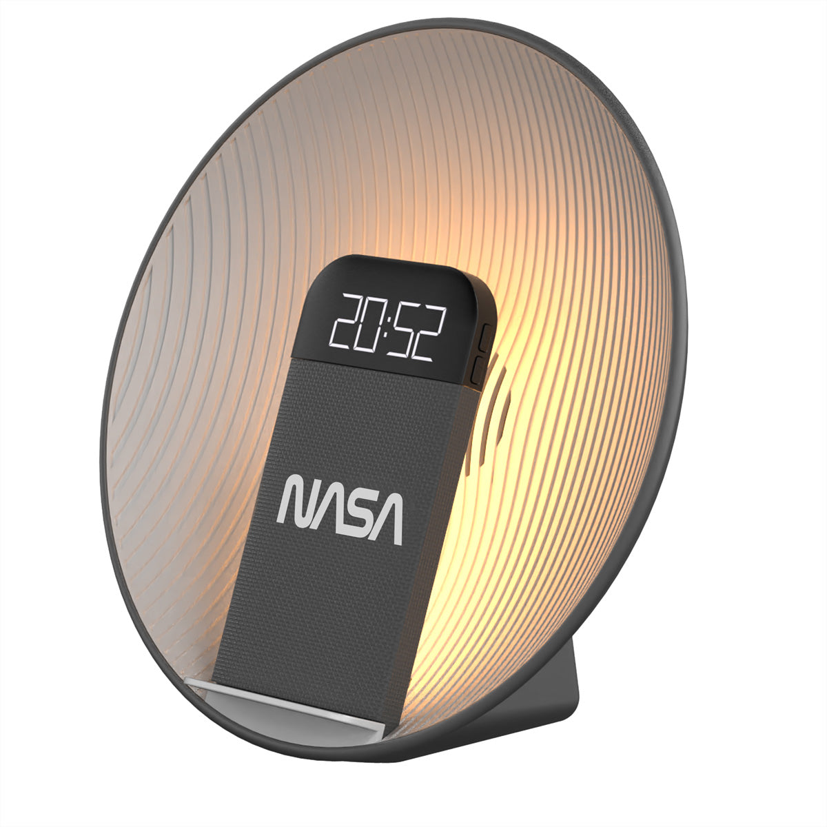 Nasa SPC600 – Bluetooth-Lautsprecher – 5 W, Bluetooth 5.3, mit kabellosem Ladegerät, Weiss
