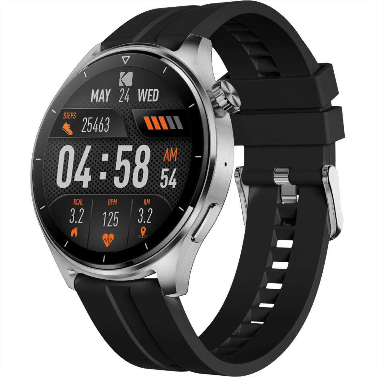Kodak Smart Watch SW-7202 GPS – Silber, Schwarz