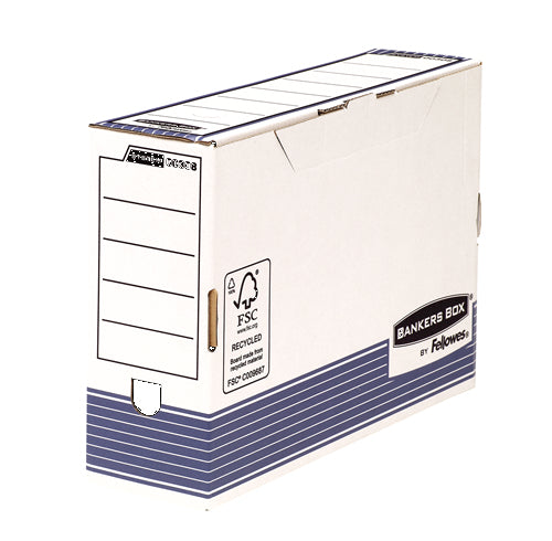 Fellowes BankersBox 30801 Archivschachtel – B 366 × H 258 × T 103 mm, grau, Papier