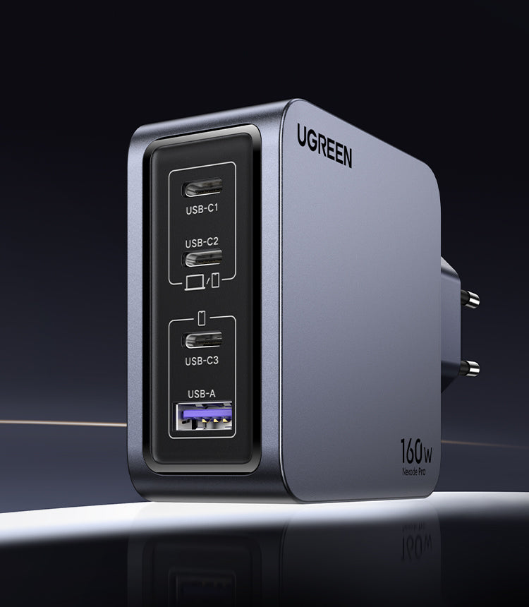 Ugreen Nexode Pro Netzteil – 160 W, PD, GaN – für Smartphones, Tablets, Laptops