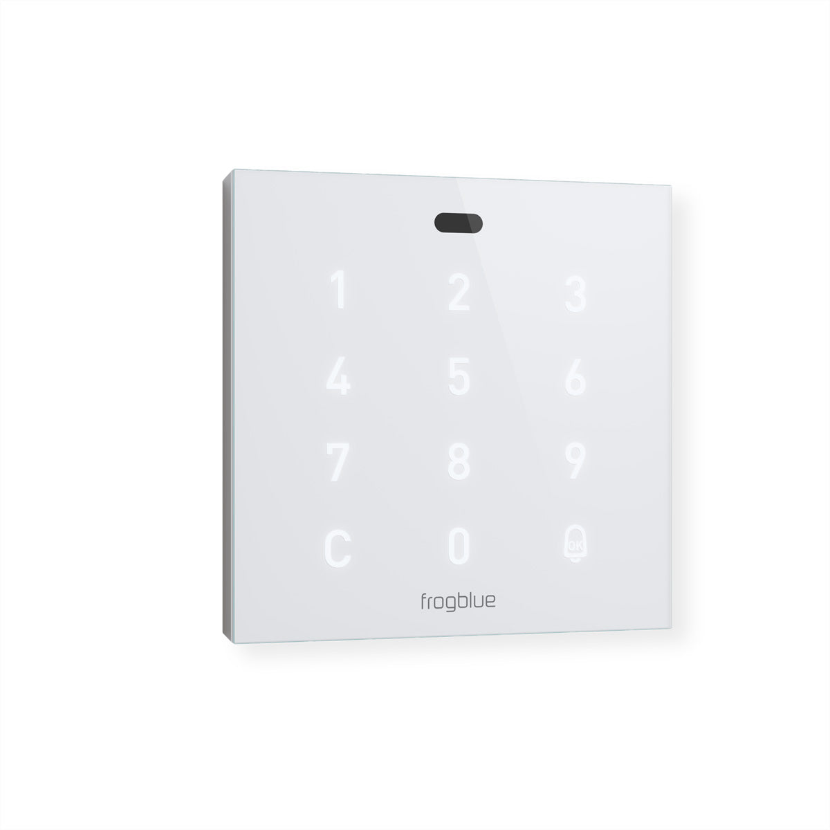 Frogblue frogAccess Zugangskontrollleser – PIN, 10 Tasten (kapazitiv), BT, 81×12×81 mm, Weiss