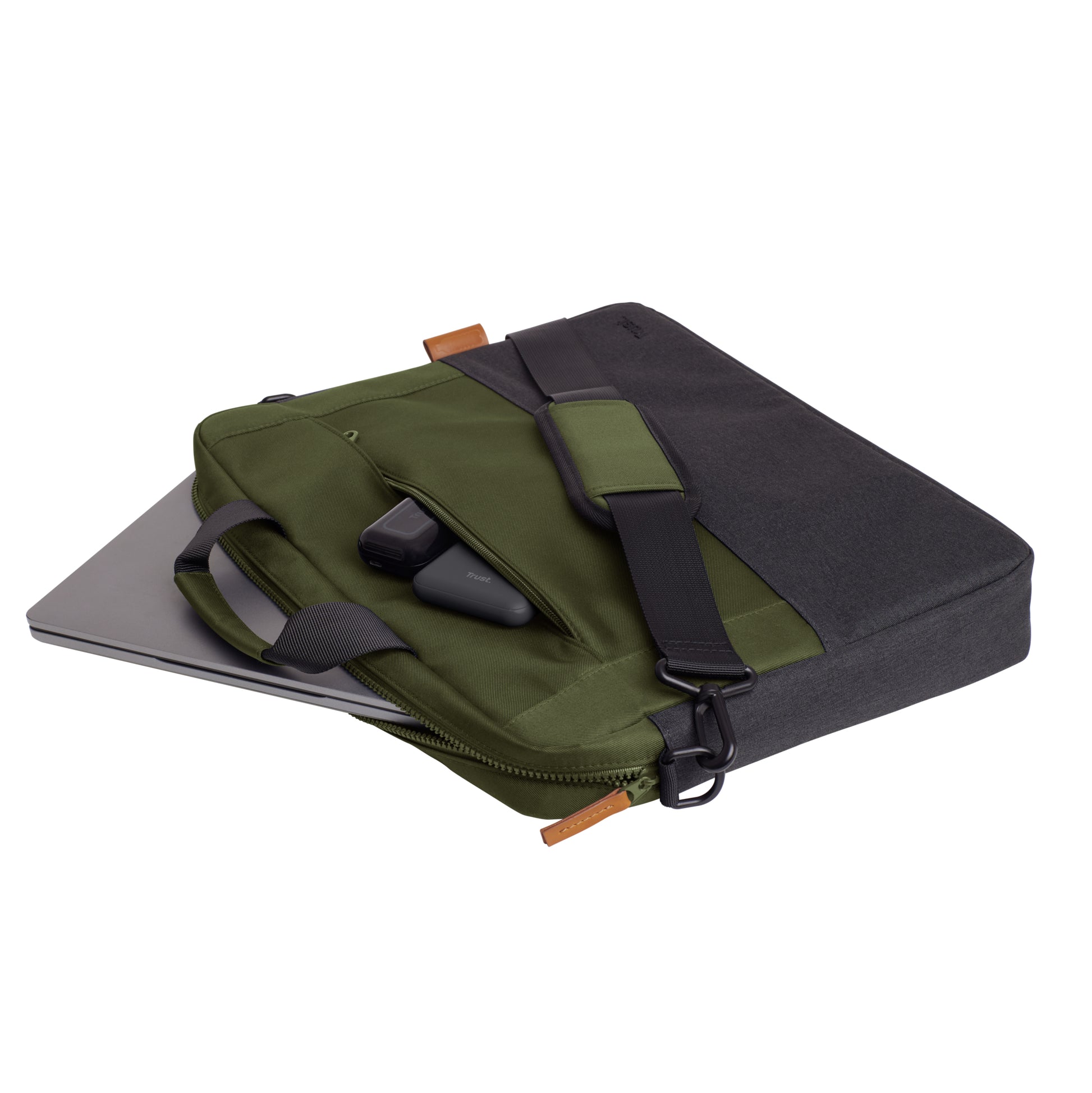 Trust Notebook-Tasche bis 16" – Wasserdicht, abnehmbarer Schultergurt – Grün