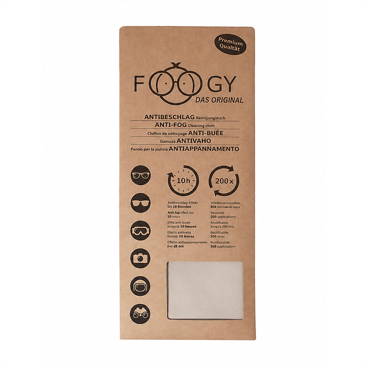 Foogy Mikrofasertuch Antibeschlag – 1 Stk.