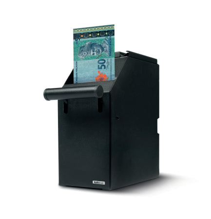 Safescan Geldkassette zur Untertischmontage, 102 × 225 × 190 mm, schwarz