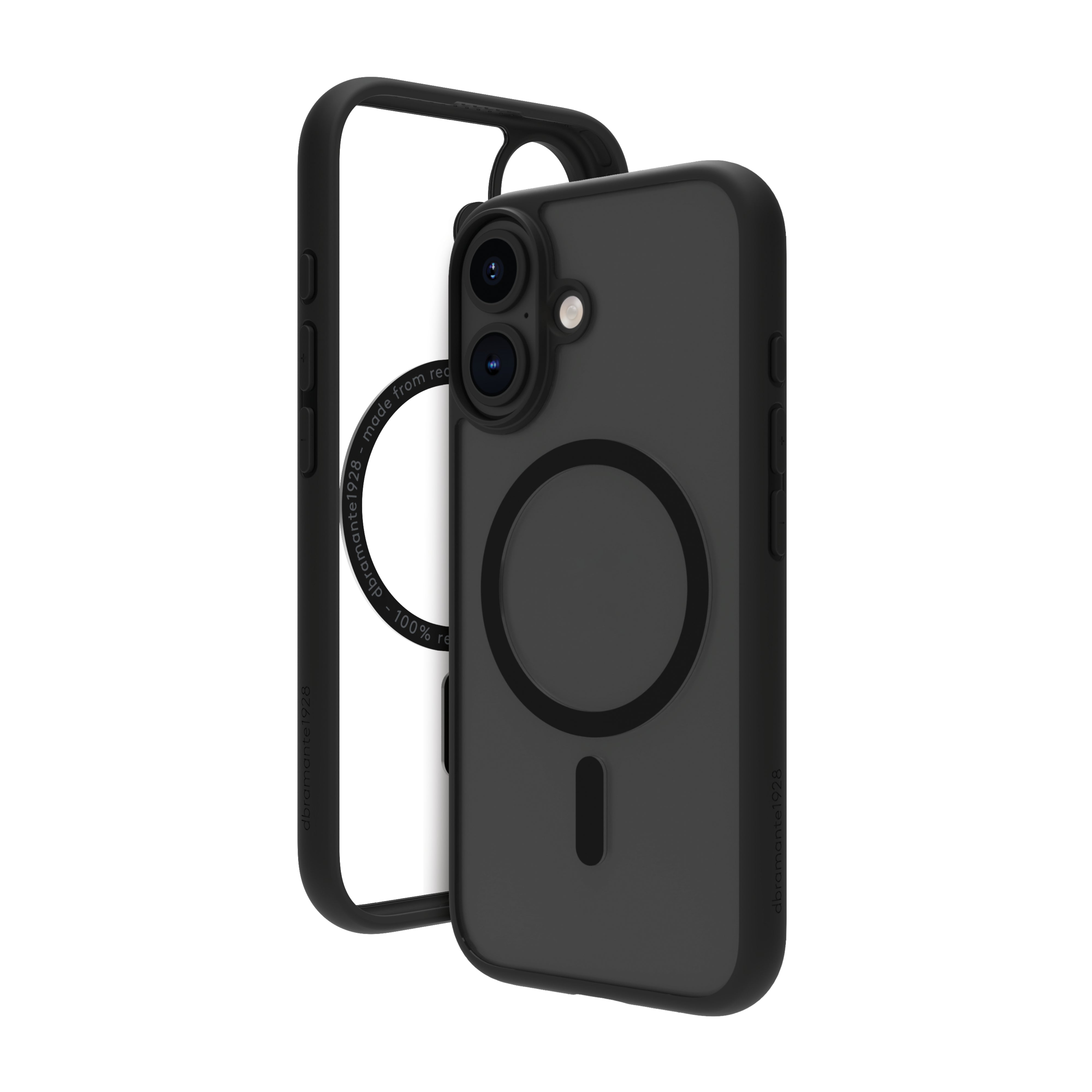 dbramante1928 Grenen Backcover – für Apple iPhone 16 Plus, MagSafe, Kunststoff, schwarz, bis 2 m sturzsicher