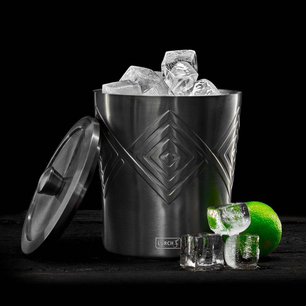 Lurch Eiskübel – 1,5 l, Ø 15 × 18,5 cm, Edelstahl, Grau, spülmaschinenfest