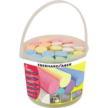 Eberhard Faber Strassenmalkreide – 20 Stk., waschbar, Kunststoffeimer