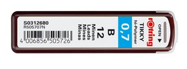 Rotring TIKKY Feinminen – Blau, 0,7 mm, 12er-Pack