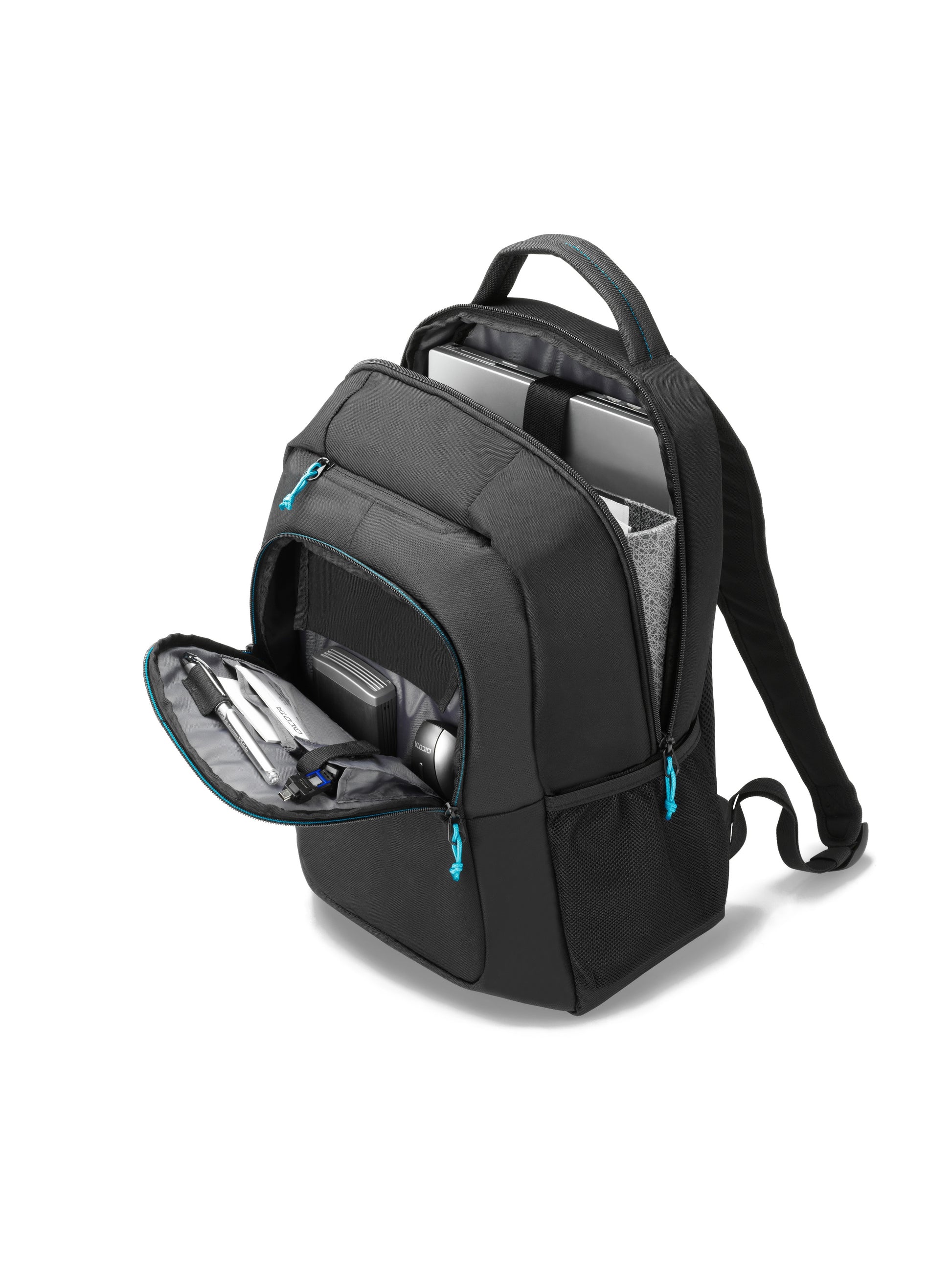 DICOTA Spin Notebook-Rucksack bis 15,6" – abschliessbares Notebookfach, wasserfest – Schwarz