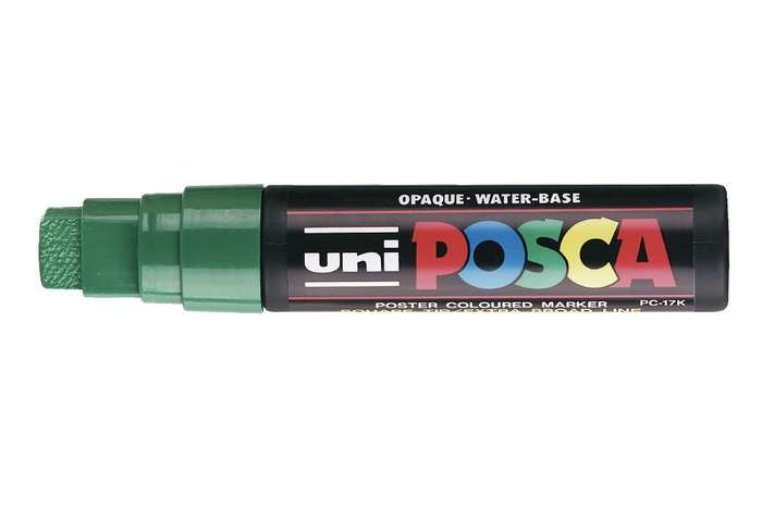 Uni-Ball POSCA Acrylmarker – Keilspitze, 15 mm, wasserbasiert, grün