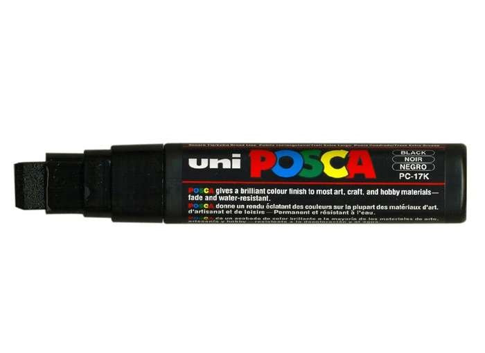 Uni-Ball Non-Permanent-Marker – Keilspitze 15 mm – Schwarz