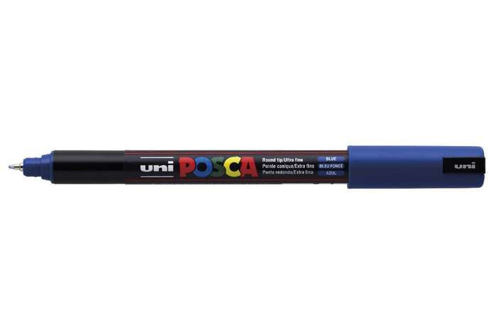 Uni-Ball POSCA PC-1MR Fineliner – 0,7 mm, blau, schnelltrocknend