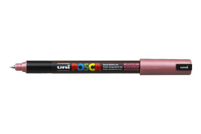 Uni-Ball Fineliner 0,7 mm – rot metallic – wasserfest