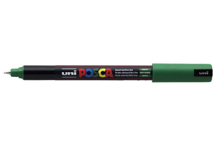 Uni-Ball POSCA PC-1MR Fineliner – 0,7 mm, grün, 1 Stk., Tinte auf Wasserbasis