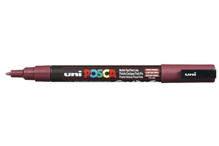 Uni-Ball Non-Permanent-Marker – Rundspitze 0,9-1,3 mm – Bordeaux