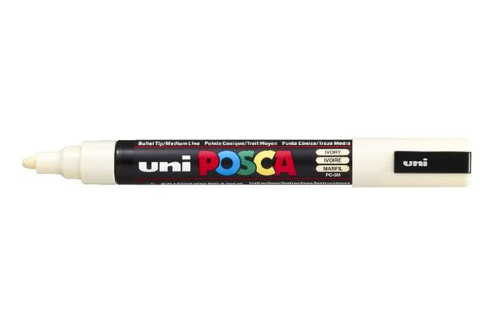 Uni-Ball POSCA PC-5M Acrylmarker – Rundspitze 1,8 mm – Elfenbein
