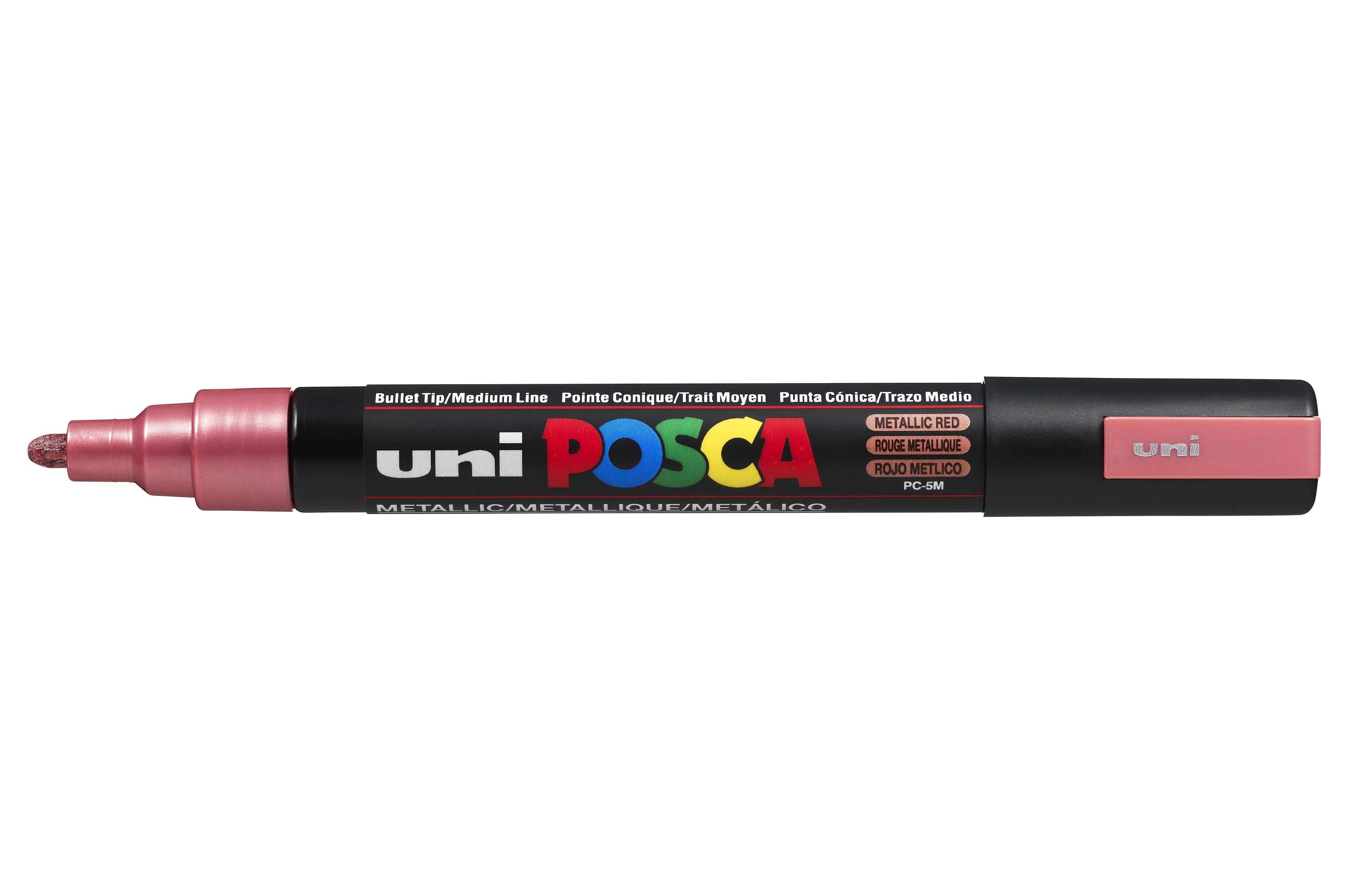 Uni-Ball POSCA PC-5M Paint Marker – Rundspitze, 1,8 mm, wasserbasiert, permanent, rot