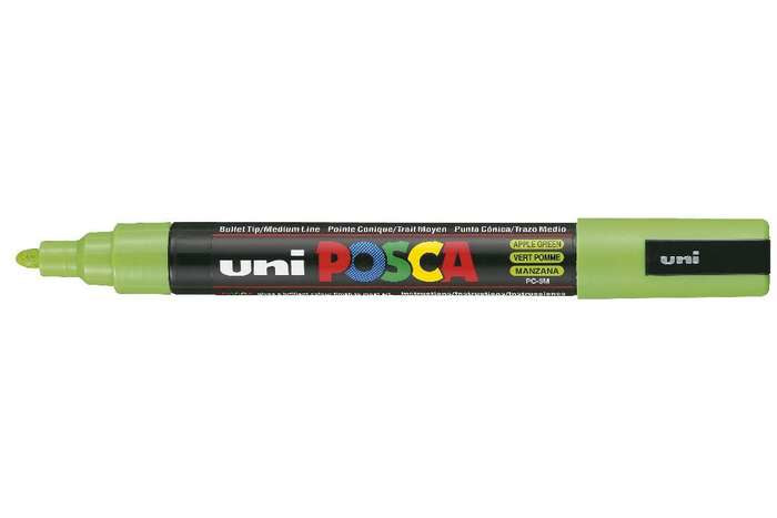 Uni-Ball POSCA Kreativ-/Pigmentmarker – grün, feucht abwischbar, deckend – für viele Oberflächen