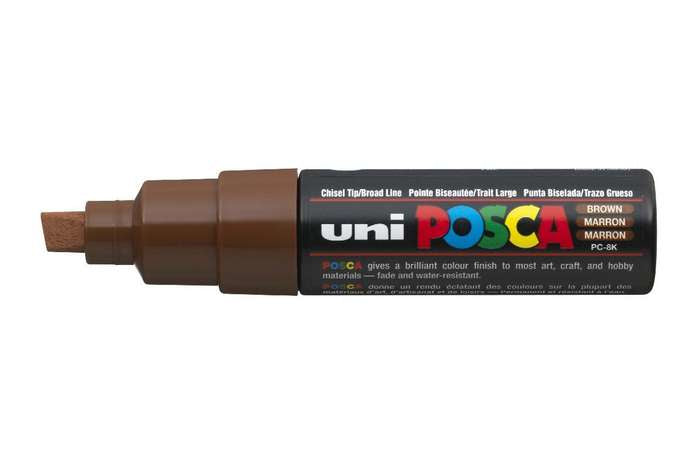 Uni-Ball Non-Permanent-Marker – Keilspitze 8 mm – Braun