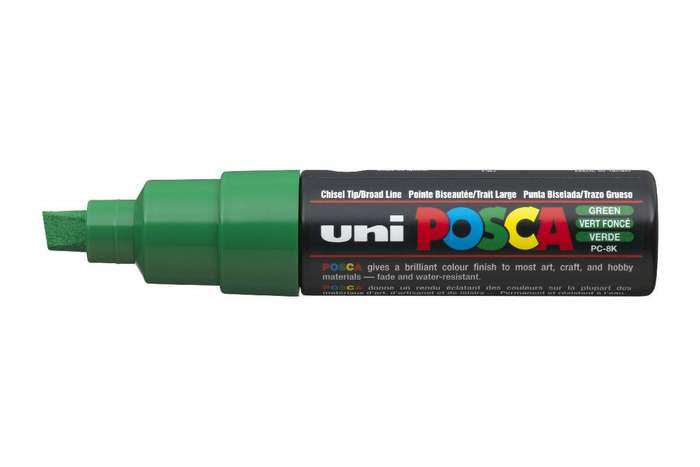 Uni-Ball Non-Permanent-Marker – Keilspitze 8 mm – Grün