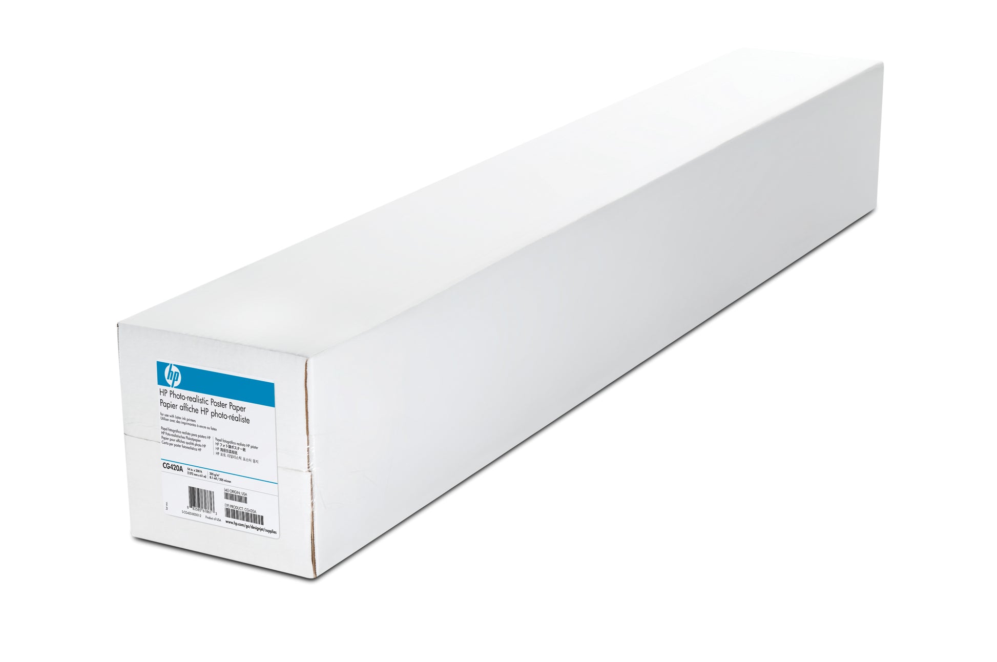 HP Fotopapier glänzend – 1'372 mm × 61 m – 205 g/m² – Kern 3″ – für DesignJet 8000