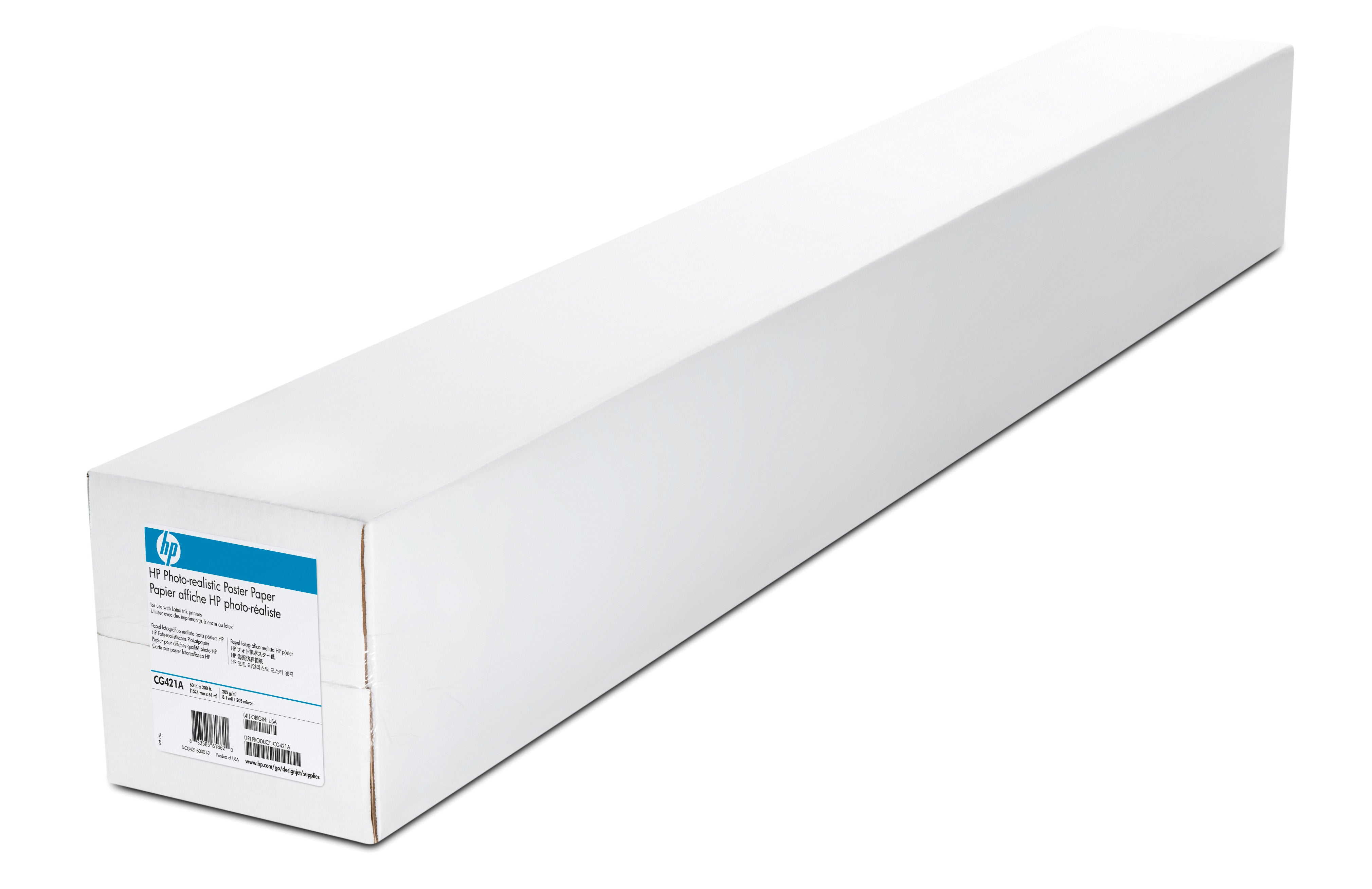 HP Fotopapierrolle – 216 mm × 61 m, 205 g/m²